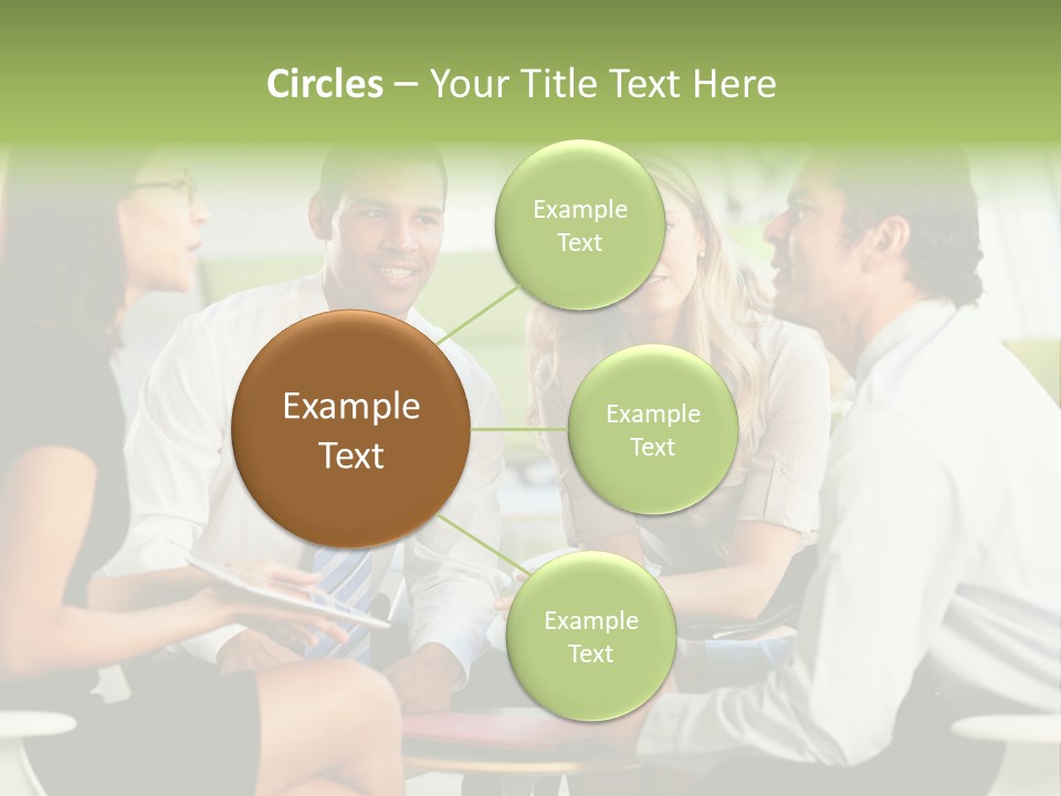 Horizontal Discussion Women PowerPoint Template