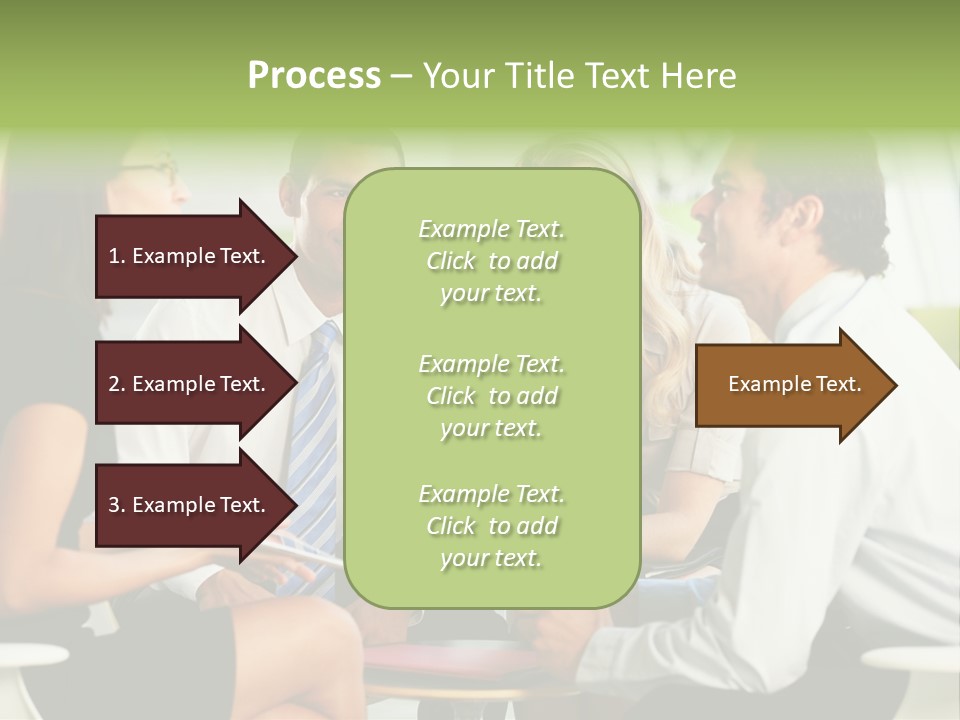 Horizontal Discussion Women PowerPoint Template
