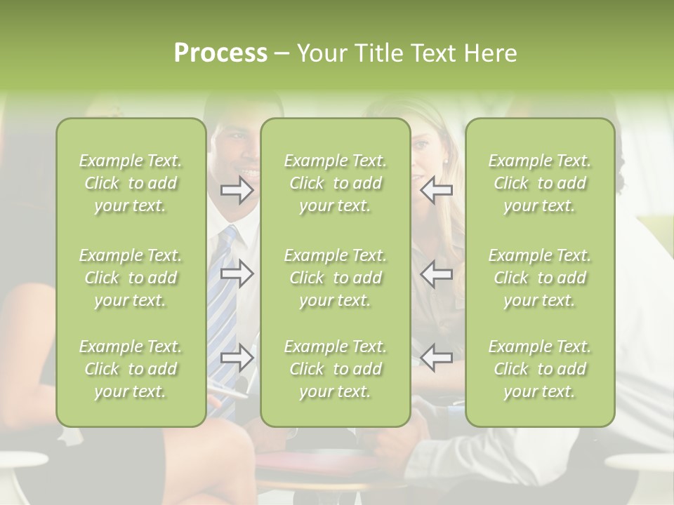 Horizontal Discussion Women PowerPoint Template