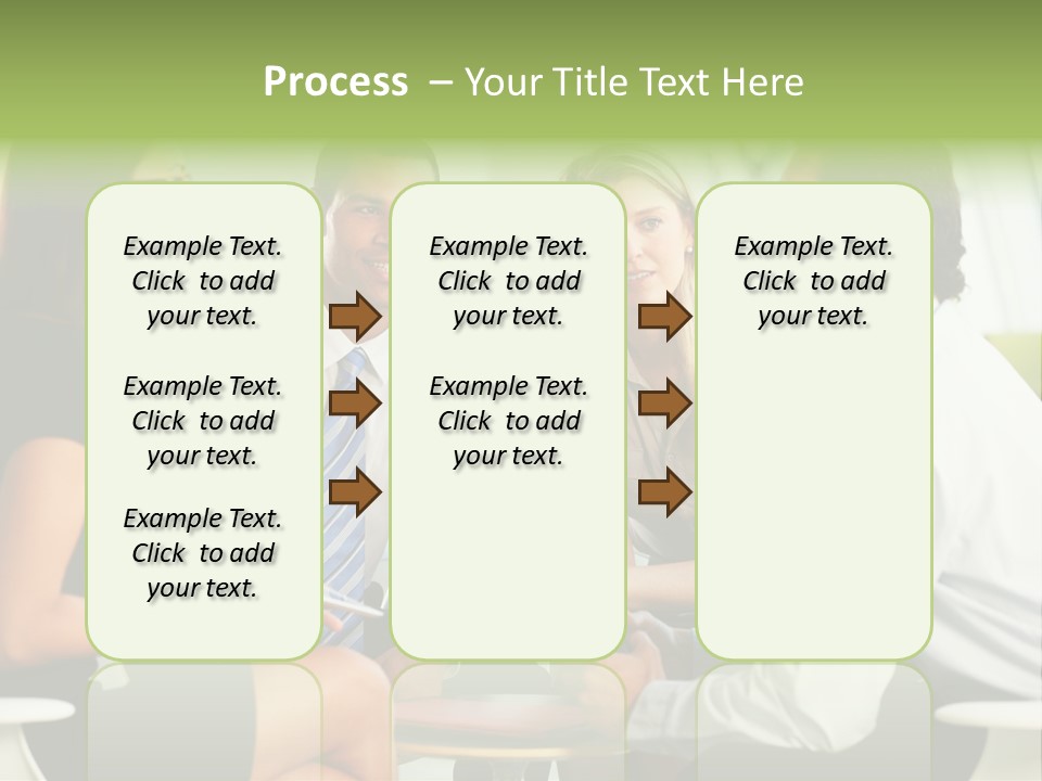 Horizontal Discussion Women PowerPoint Template
