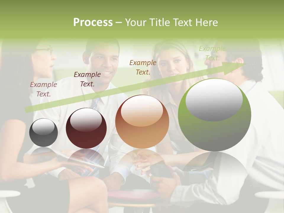 Horizontal Discussion Women PowerPoint Template