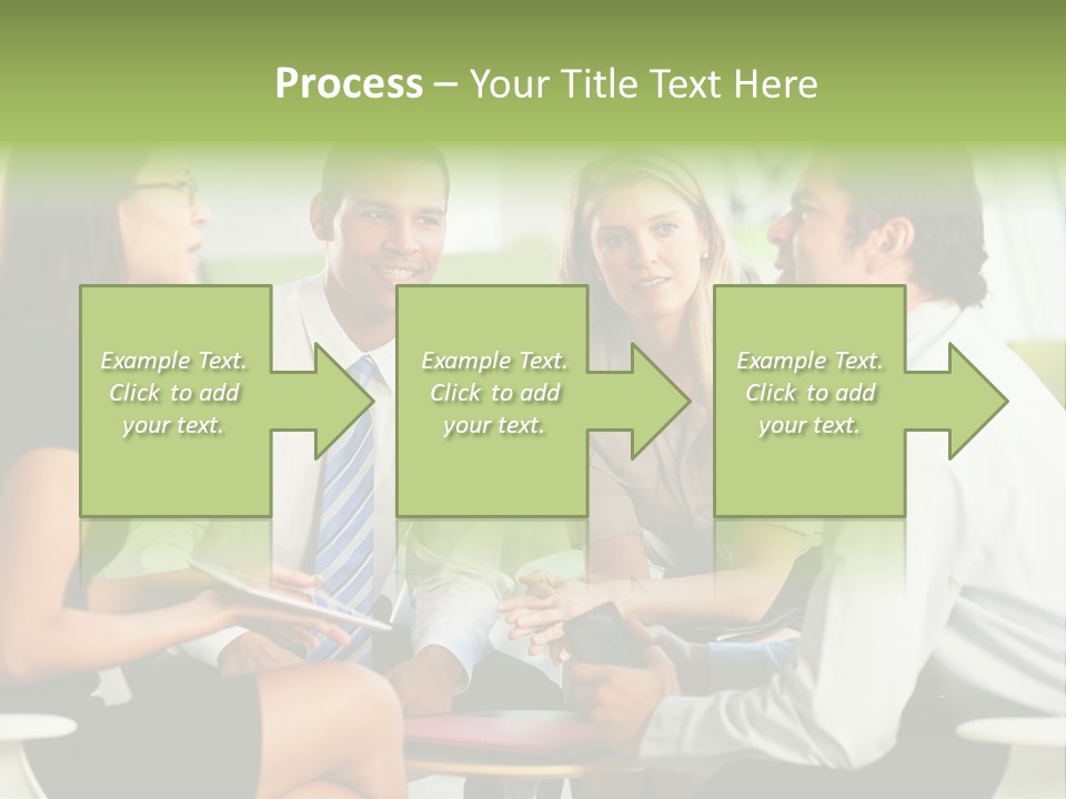 Horizontal Discussion Women PowerPoint Template