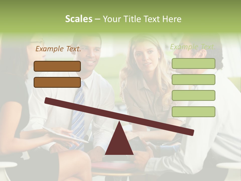 Horizontal Discussion Women PowerPoint Template