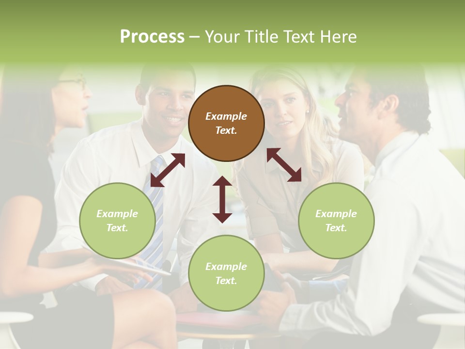 Horizontal Discussion Women PowerPoint Template