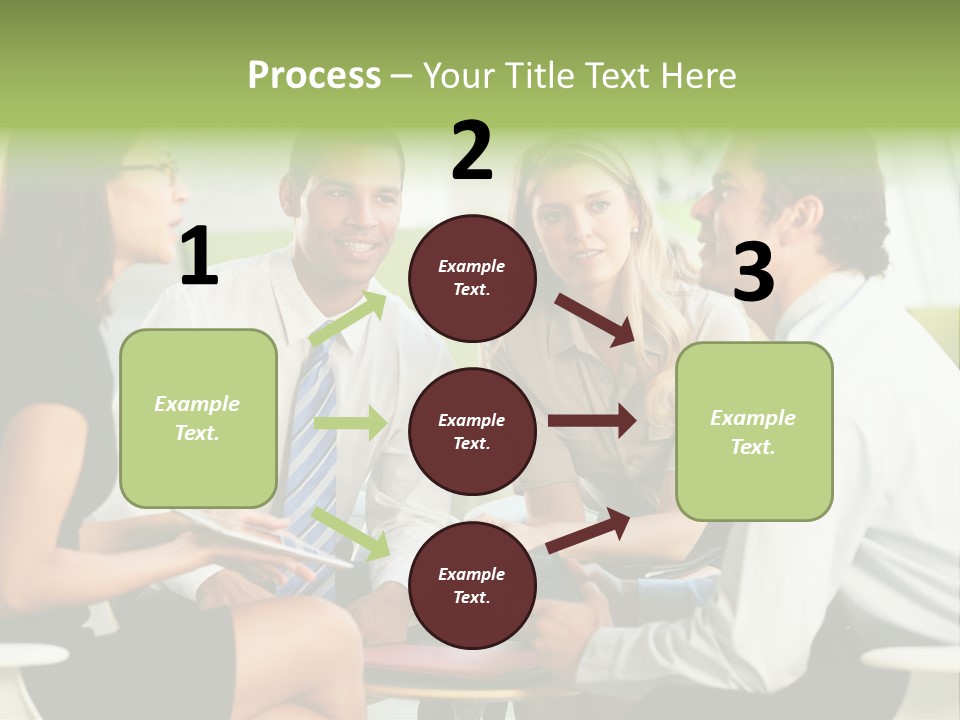 Horizontal Discussion Women PowerPoint Template
