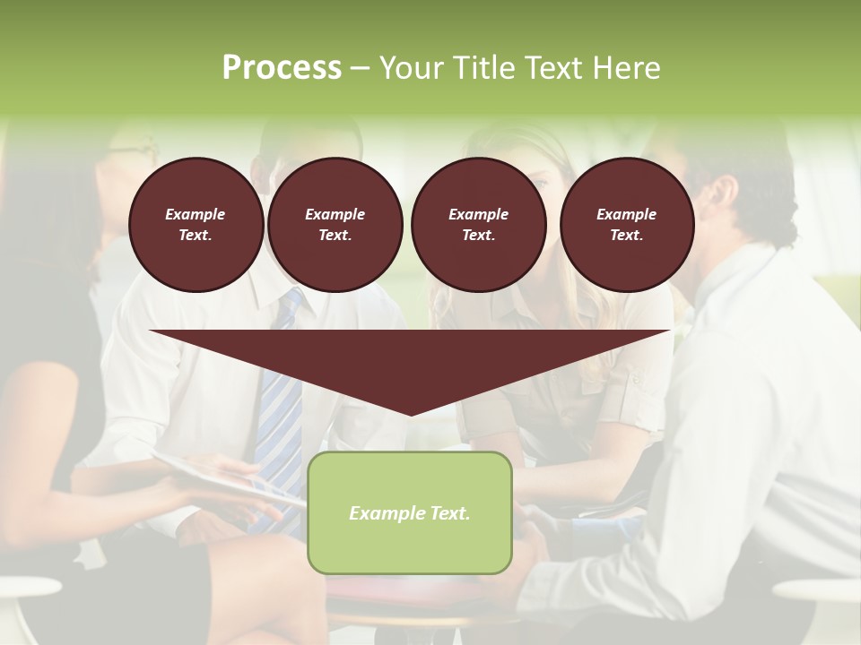 Horizontal Discussion Women PowerPoint Template