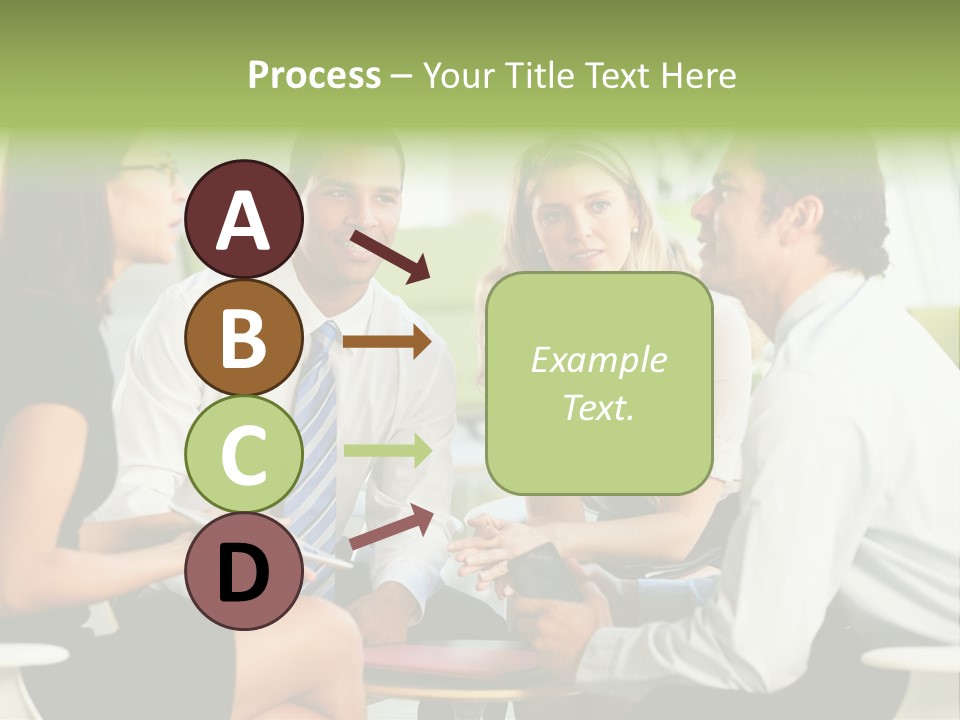 Horizontal Discussion Women PowerPoint Template
