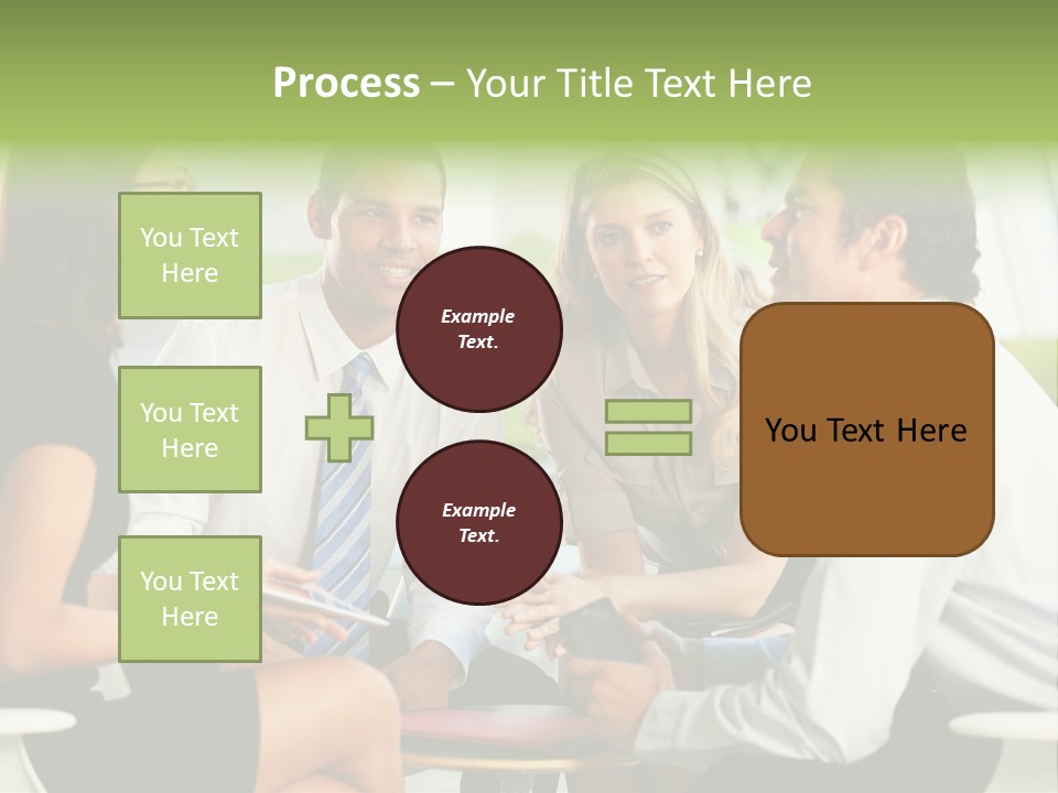 Horizontal Discussion Women PowerPoint Template