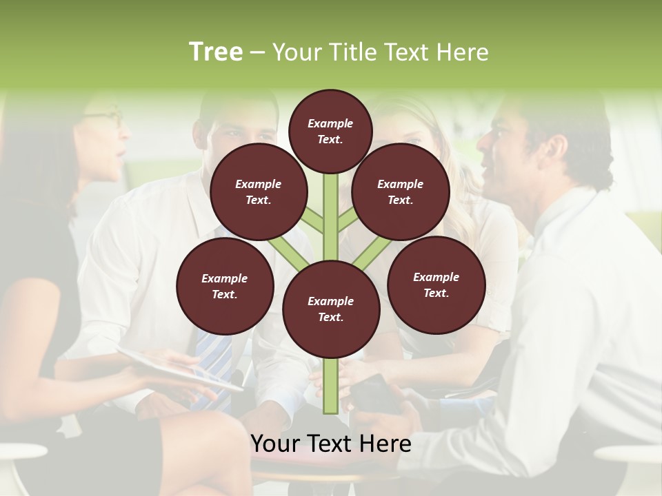 Horizontal Discussion Women PowerPoint Template