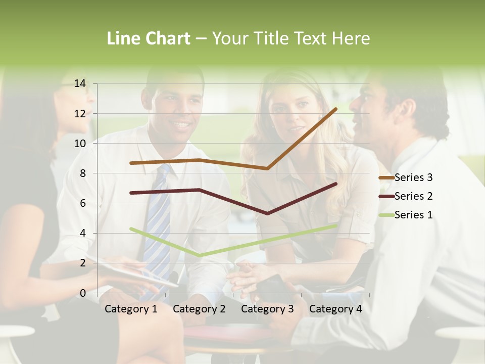 Horizontal Discussion Women PowerPoint Template