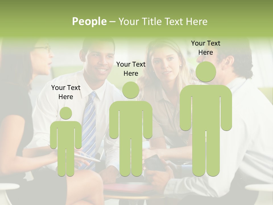 Horizontal Discussion Women PowerPoint Template