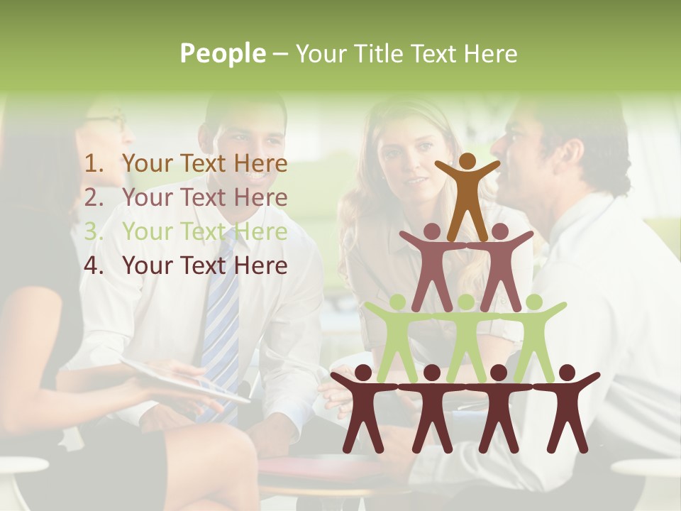 Horizontal Discussion Women PowerPoint Template