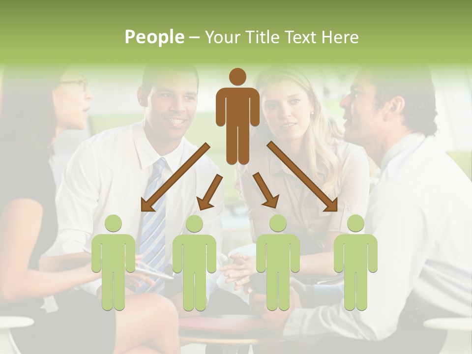 Horizontal Discussion Women PowerPoint Template