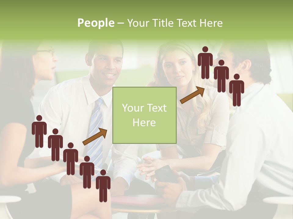 Horizontal Discussion Women PowerPoint Template