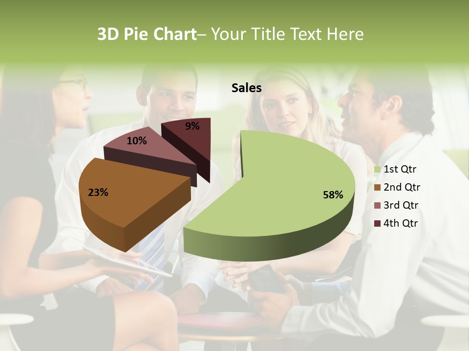 Horizontal Discussion Women PowerPoint Template