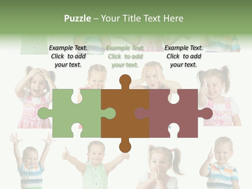 Girls Baby Emotions PowerPoint Template