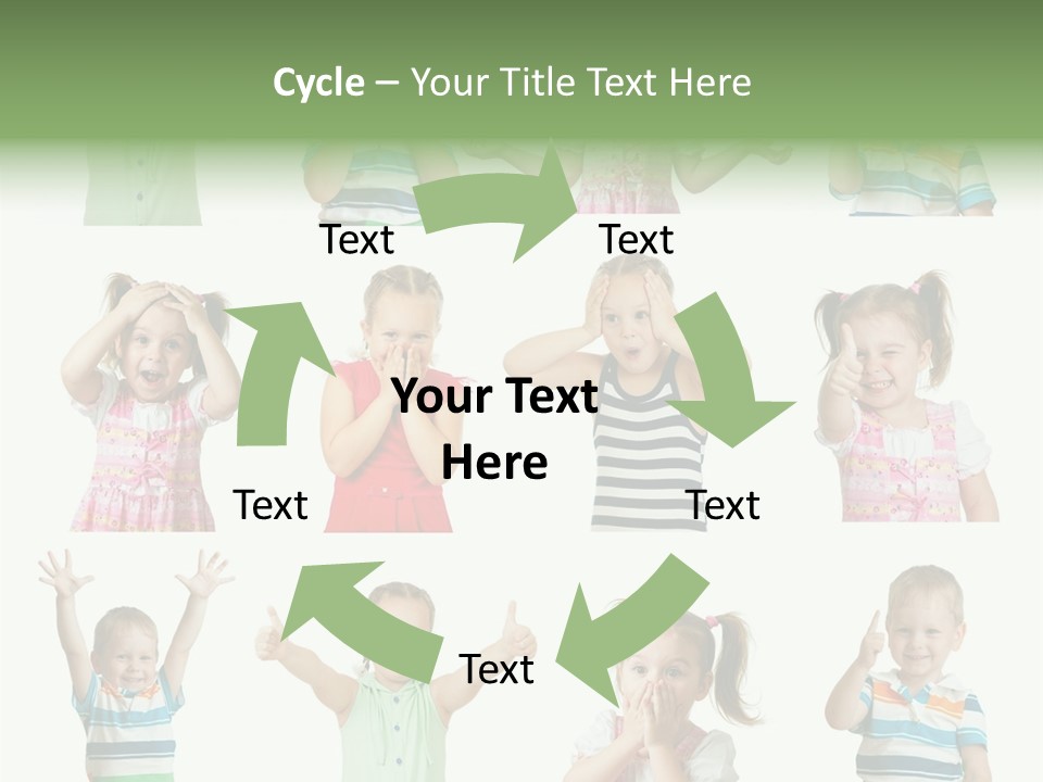 Girls Baby Emotions PowerPoint Template