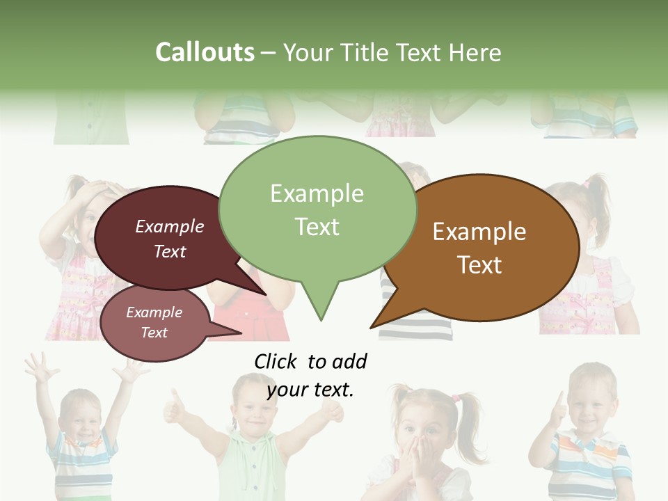 Girls Baby Emotions PowerPoint Template