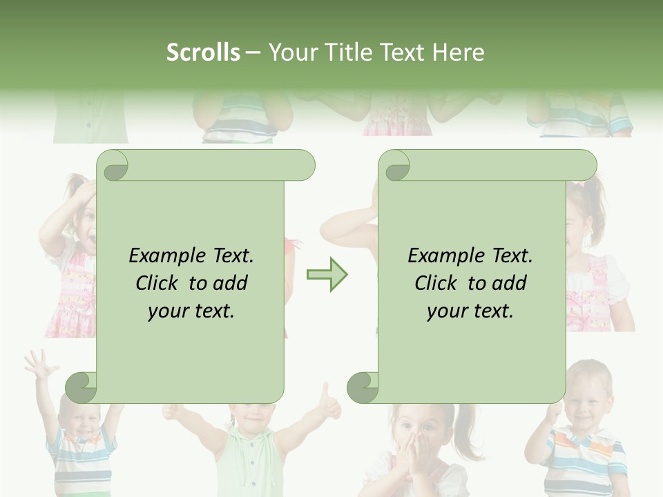 Girls Baby Emotions PowerPoint Template