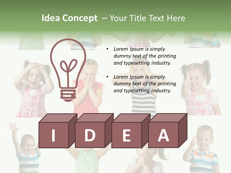 Girls Baby Emotions PowerPoint Template