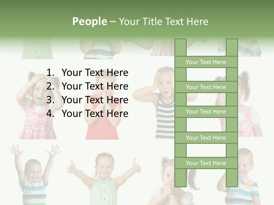 Girls Baby Emotions PowerPoint Template