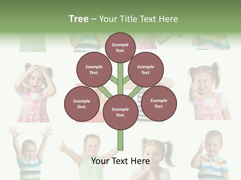 Girls Baby Emotions PowerPoint Template