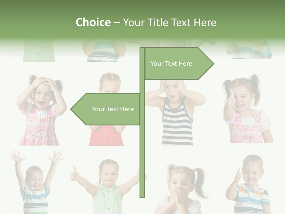 Girls Baby Emotions PowerPoint Template