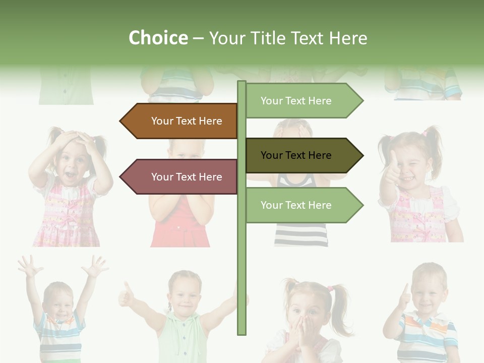 Girls Baby Emotions PowerPoint Template