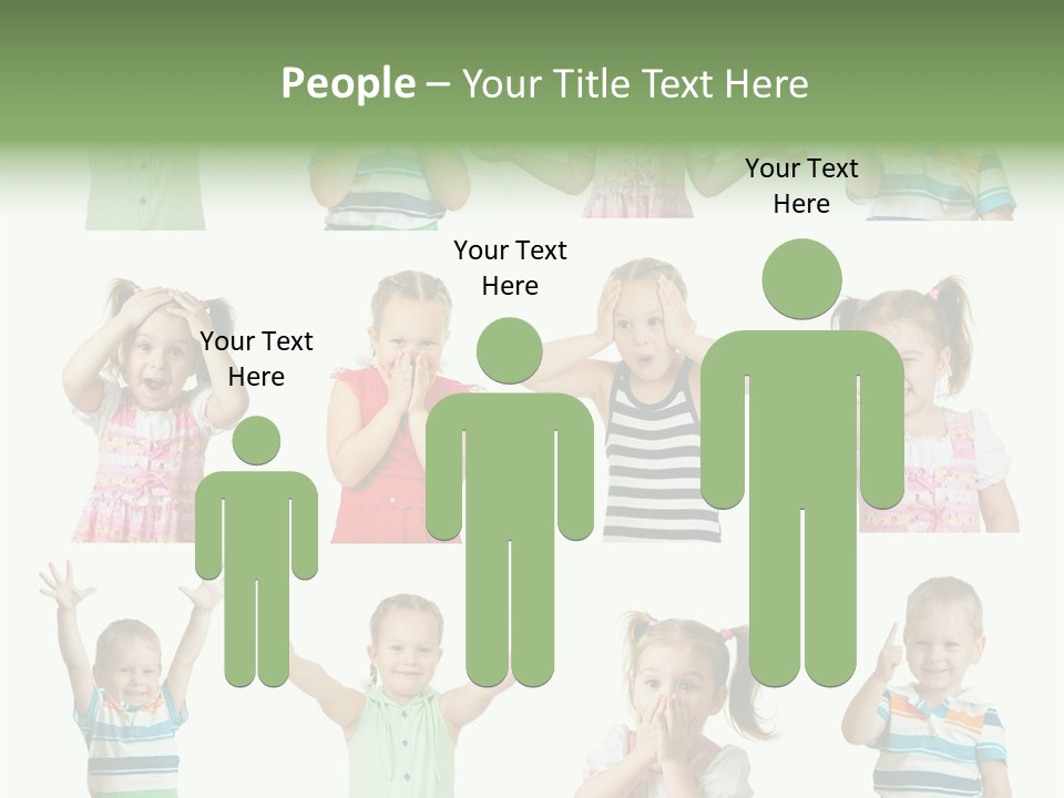 Girls Baby Emotions PowerPoint Template