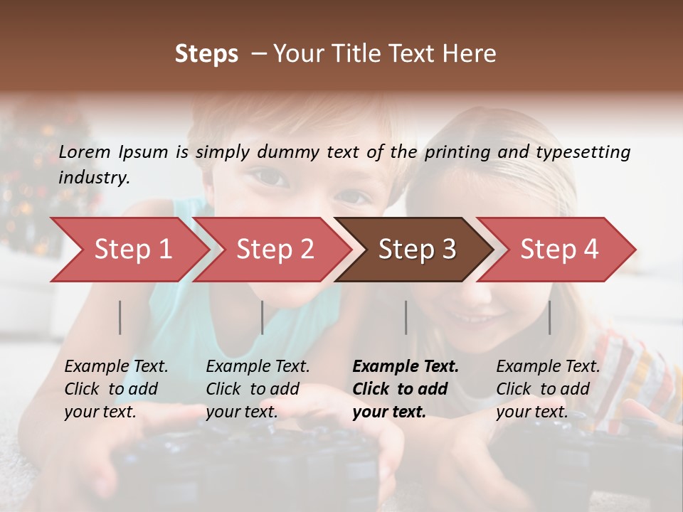 Sister Christmas Tree Household PowerPoint Template