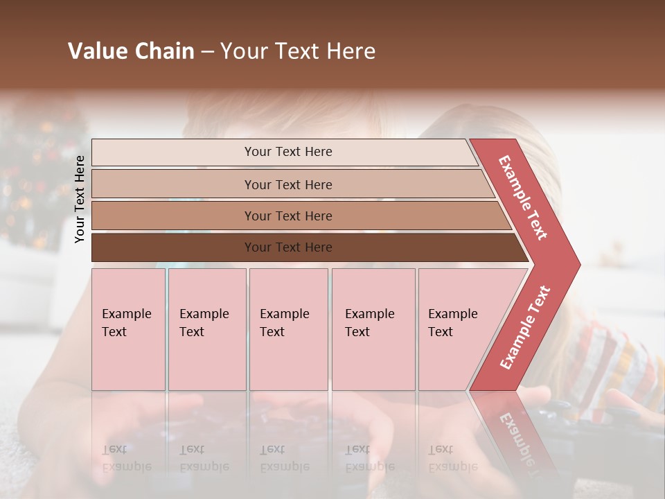 Sister Christmas Tree Household PowerPoint Template