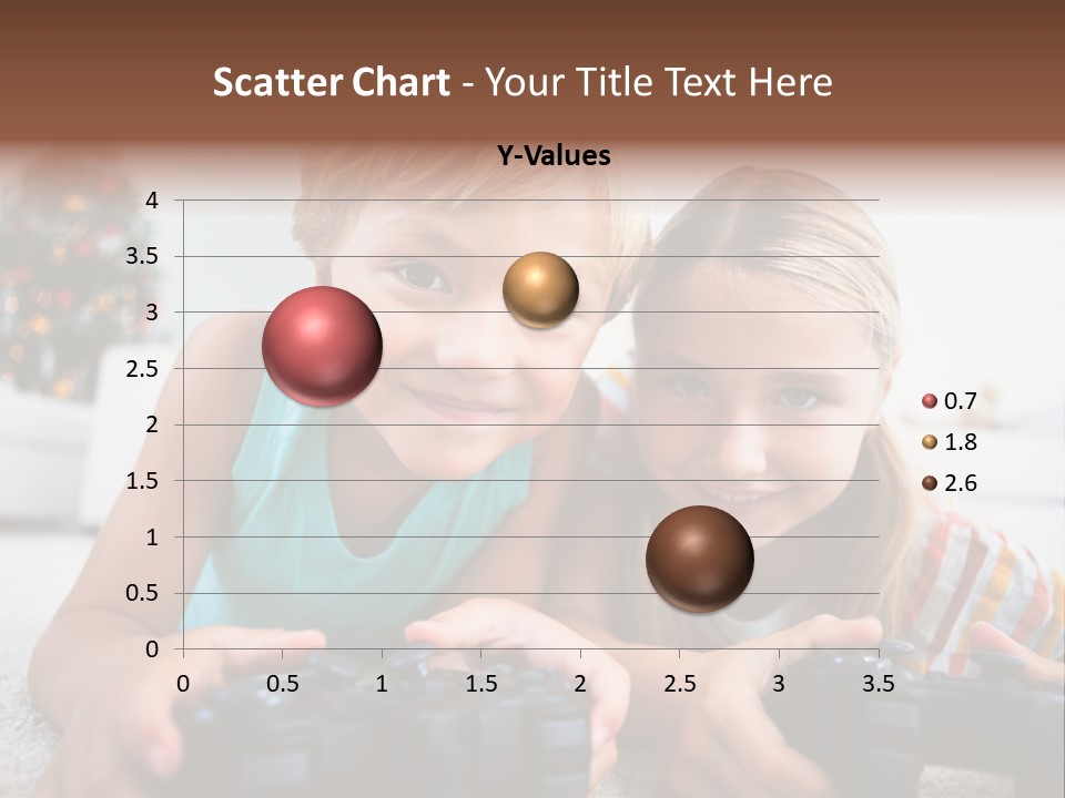 Sister Christmas Tree Household PowerPoint Template