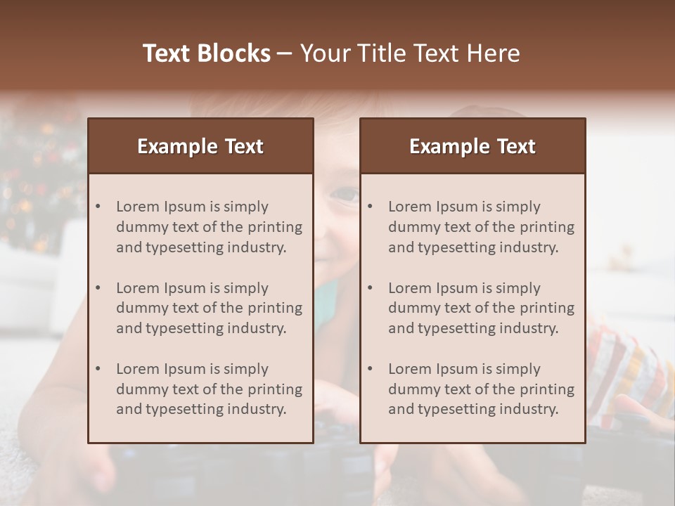 Sister Christmas Tree Household PowerPoint Template