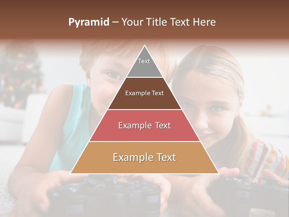 Sister Christmas Tree Household PowerPoint Template