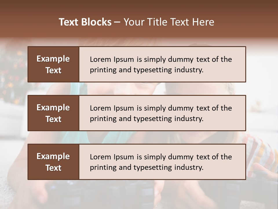 Sister Christmas Tree Household PowerPoint Template