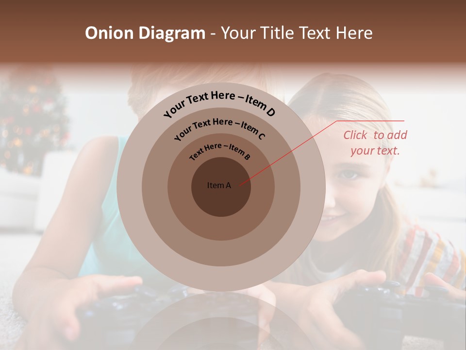 Sister Christmas Tree Household PowerPoint Template