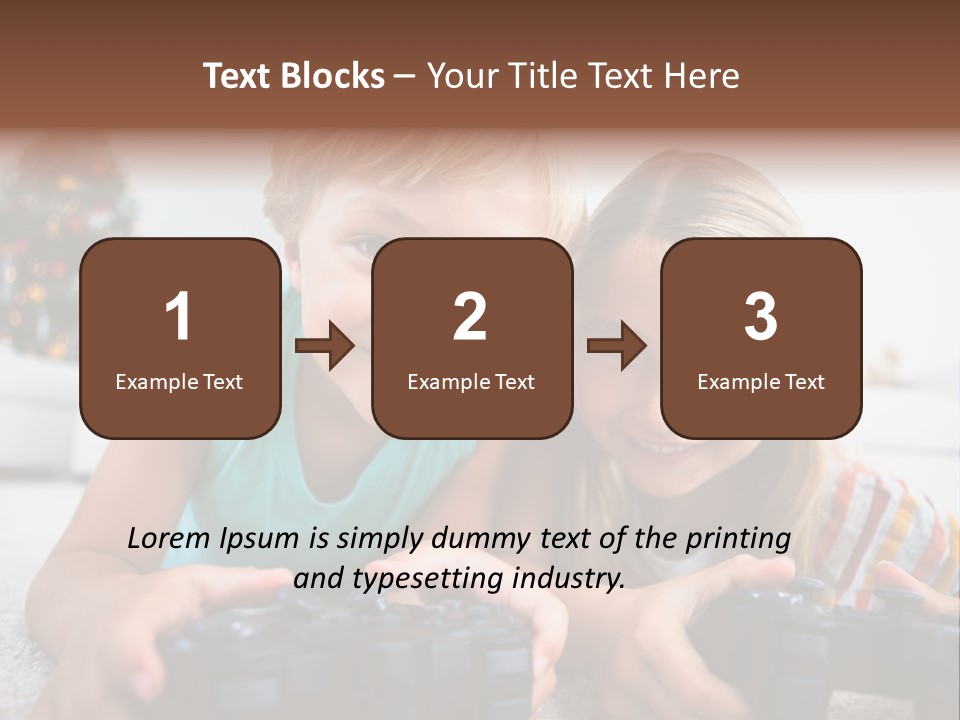 Sister Christmas Tree Household PowerPoint Template