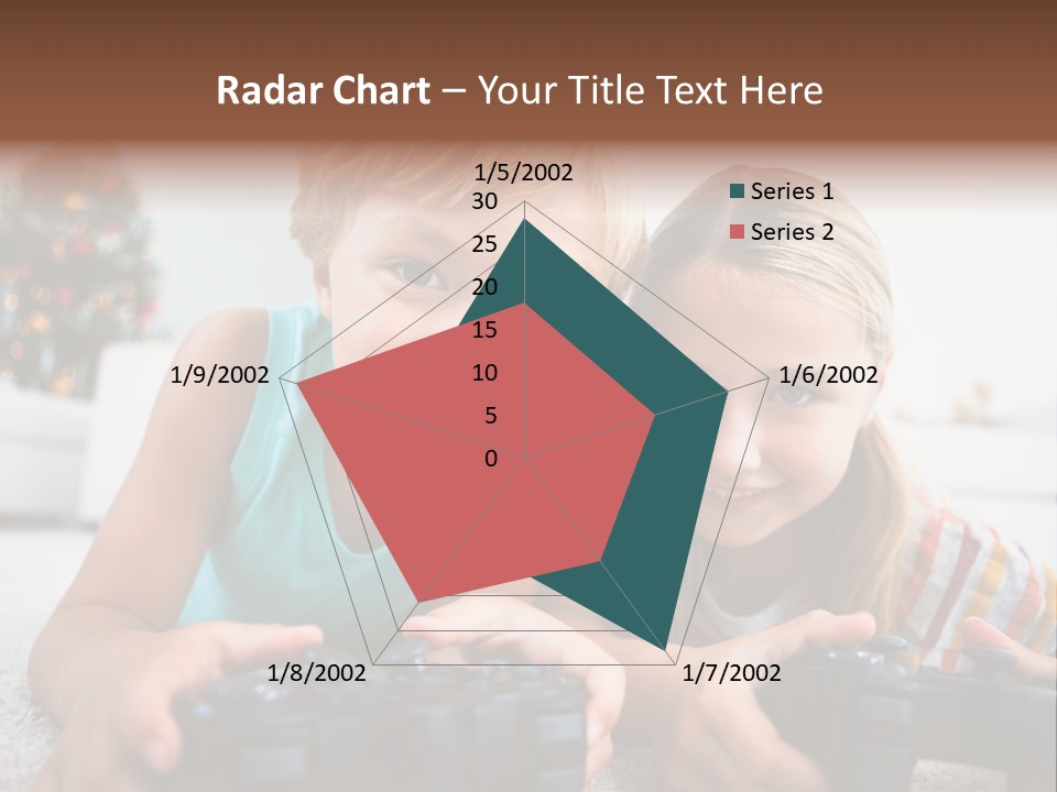 Sister Christmas Tree Household PowerPoint Template