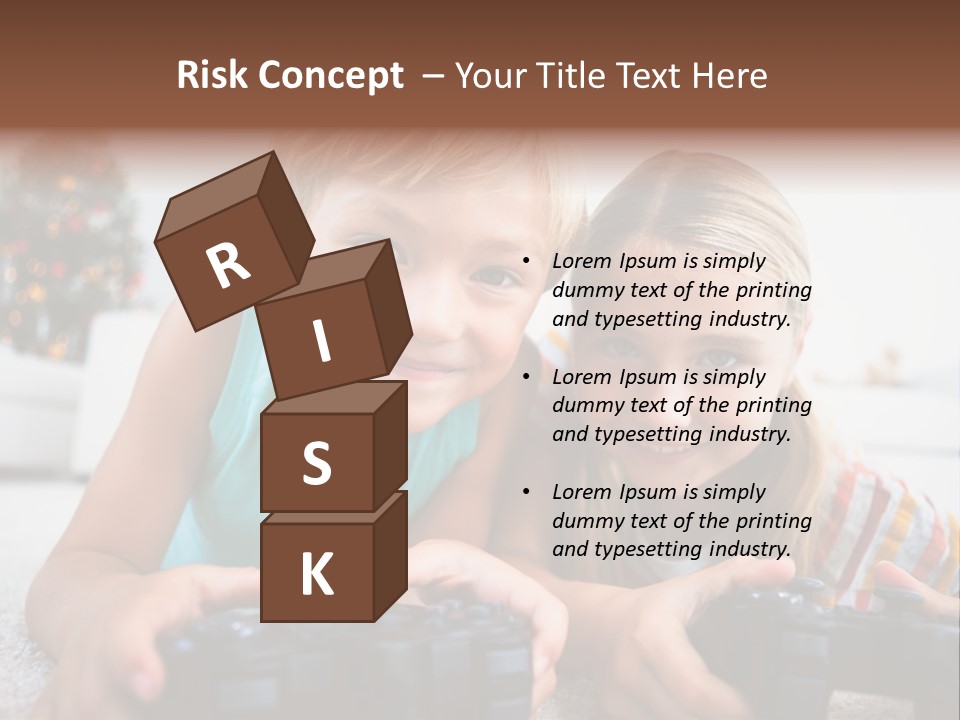 Sister Christmas Tree Household PowerPoint Template