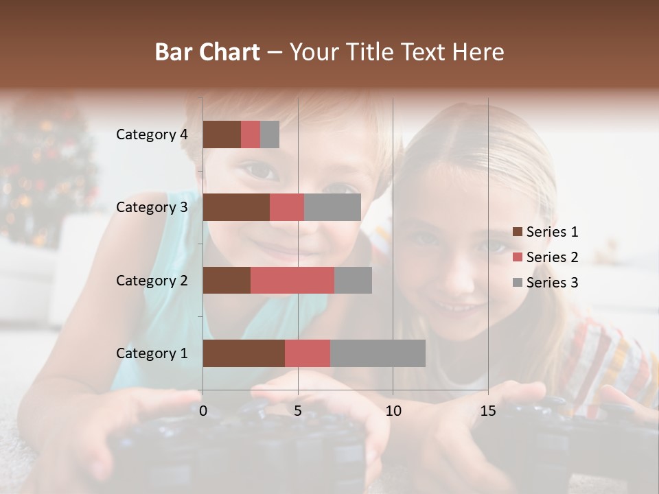 Sister Christmas Tree Household PowerPoint Template