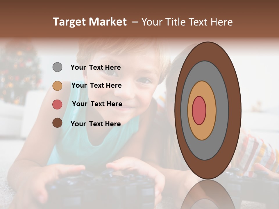 Sister Christmas Tree Household PowerPoint Template