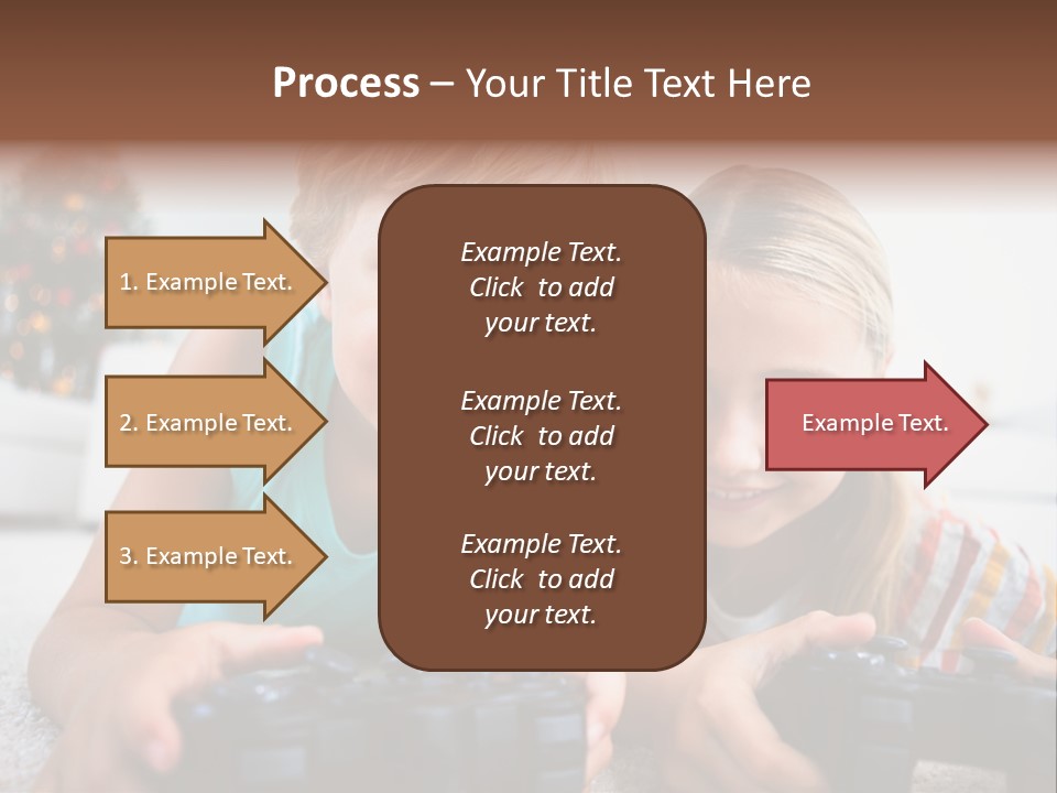 Sister Christmas Tree Household PowerPoint Template