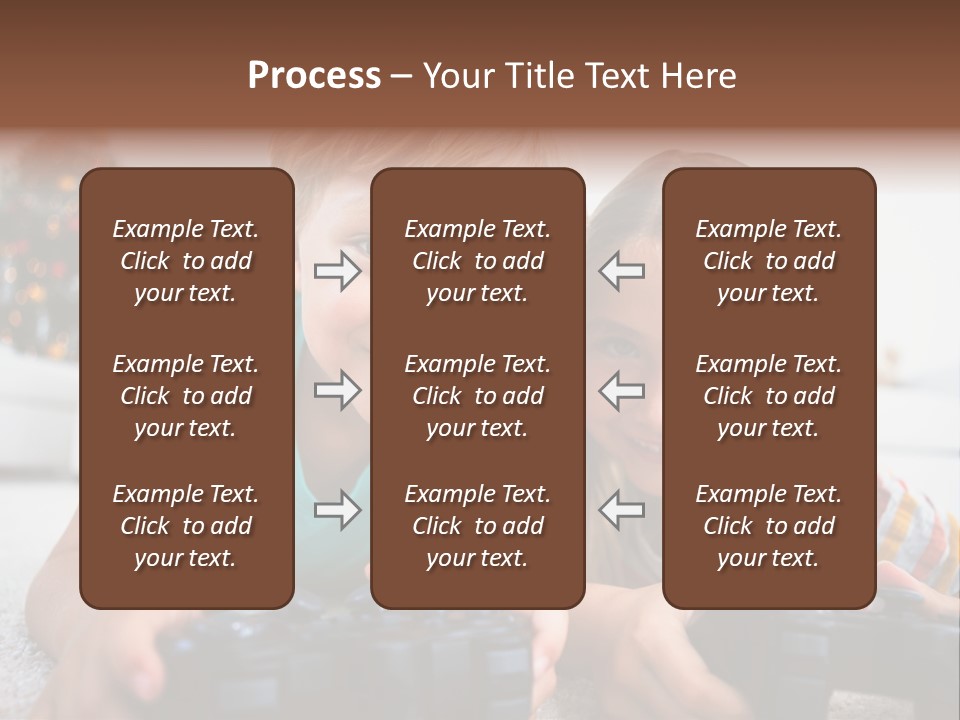 Sister Christmas Tree Household PowerPoint Template