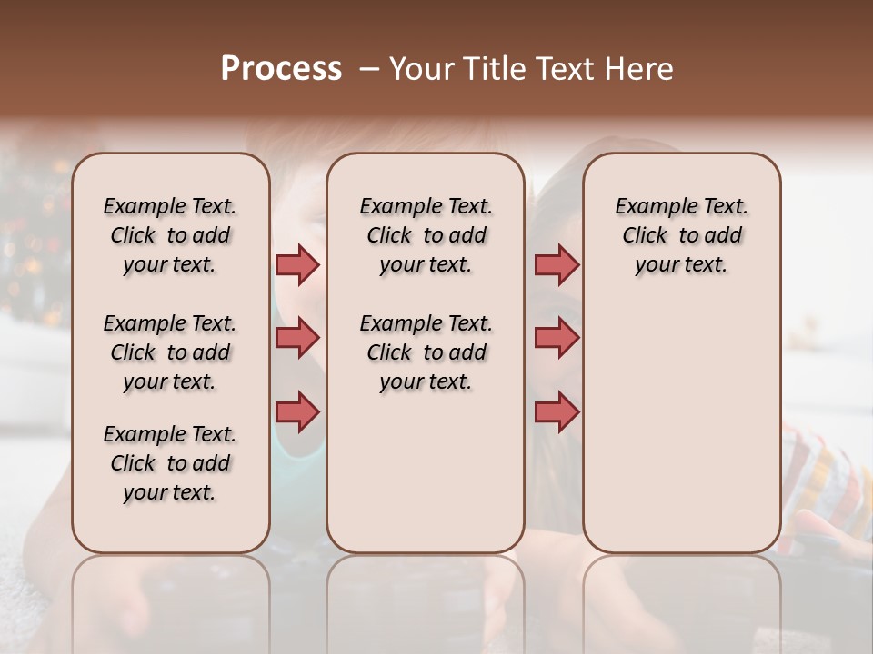 Sister Christmas Tree Household PowerPoint Template