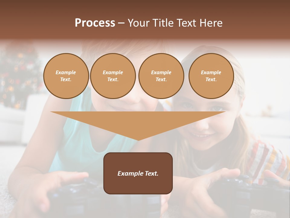 Sister Christmas Tree Household PowerPoint Template