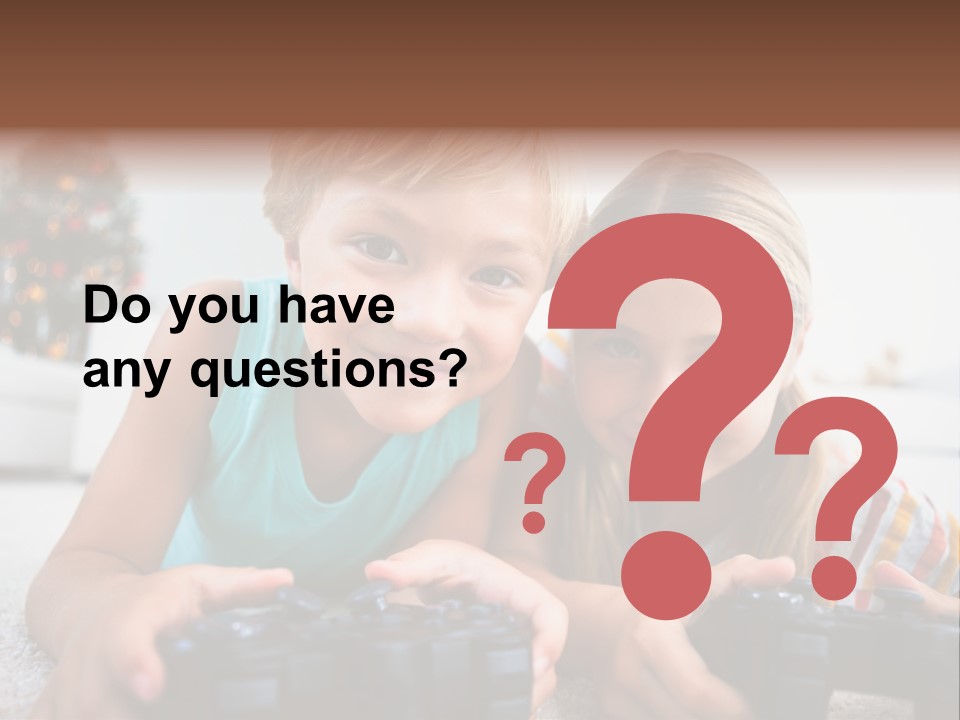 Sister Christmas Tree Household PowerPoint Template