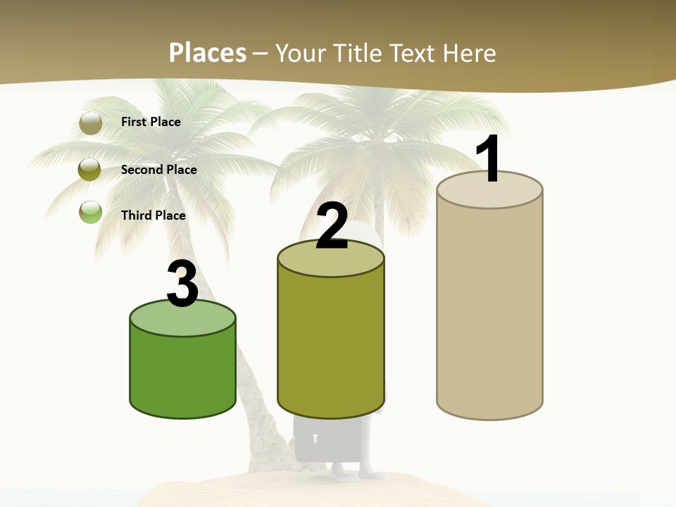 Cute Ocean Sun PowerPoint Template