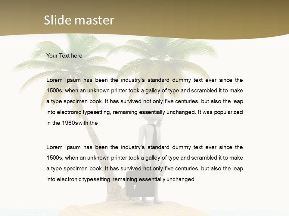 Cute Ocean Sun PowerPoint Template