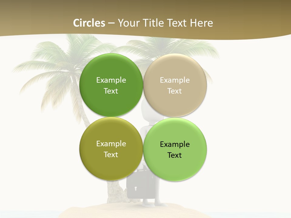 Cute Ocean Sun PowerPoint Template