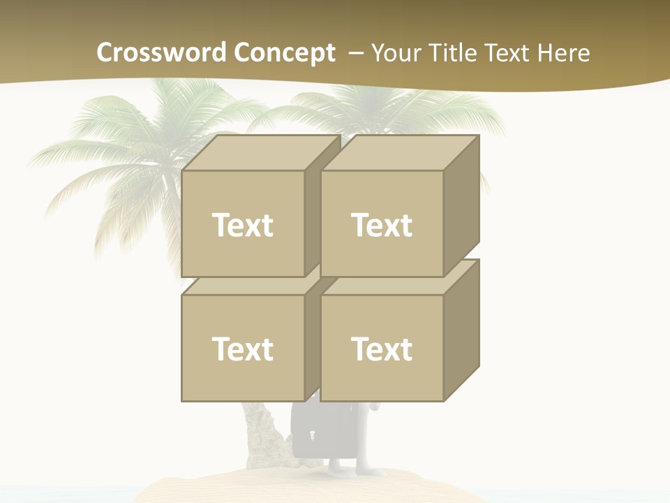 Cute Ocean Sun PowerPoint Template